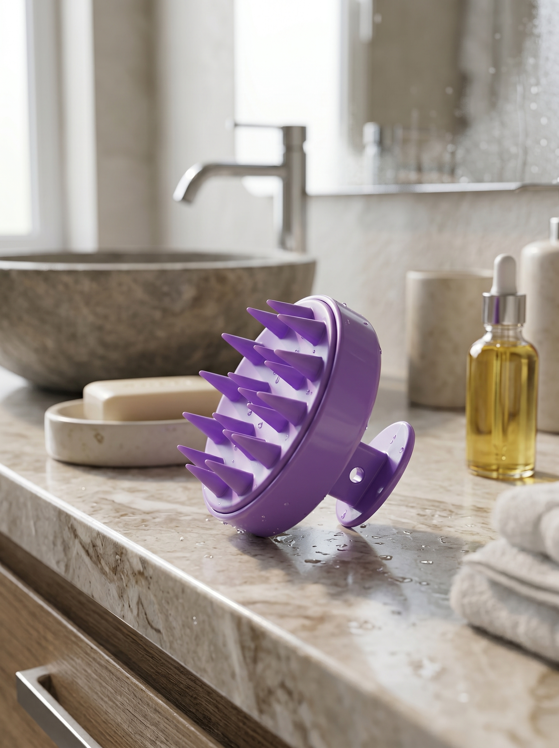 Brosse pour le cuir chevelu