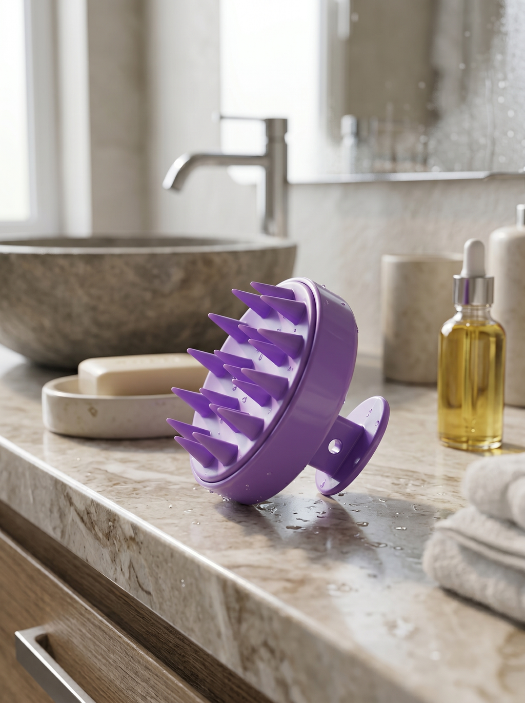 Brosse pour le cuir chevelu