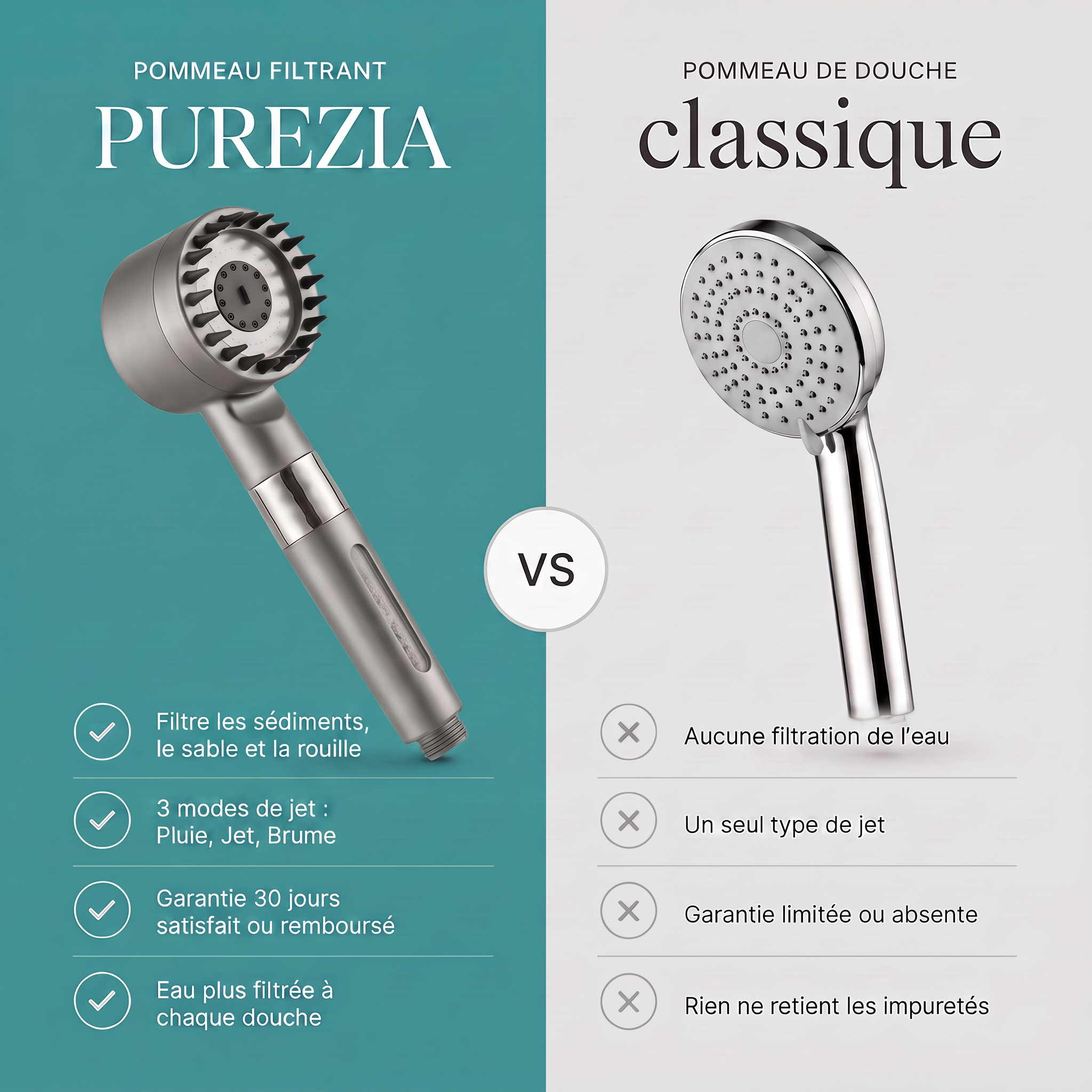 Le pommeau de douche filtrant™