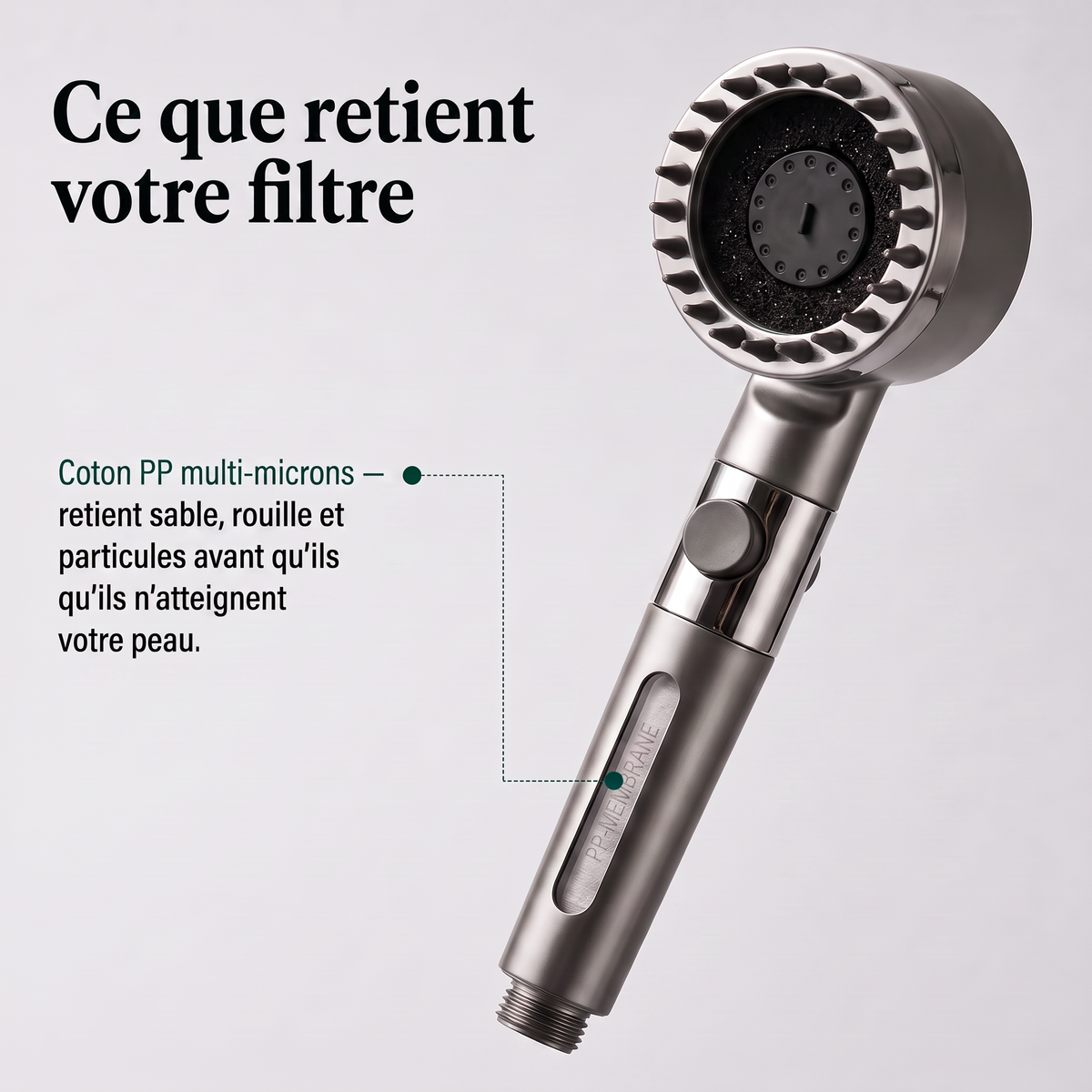 Le pommeau de douche filtrant™