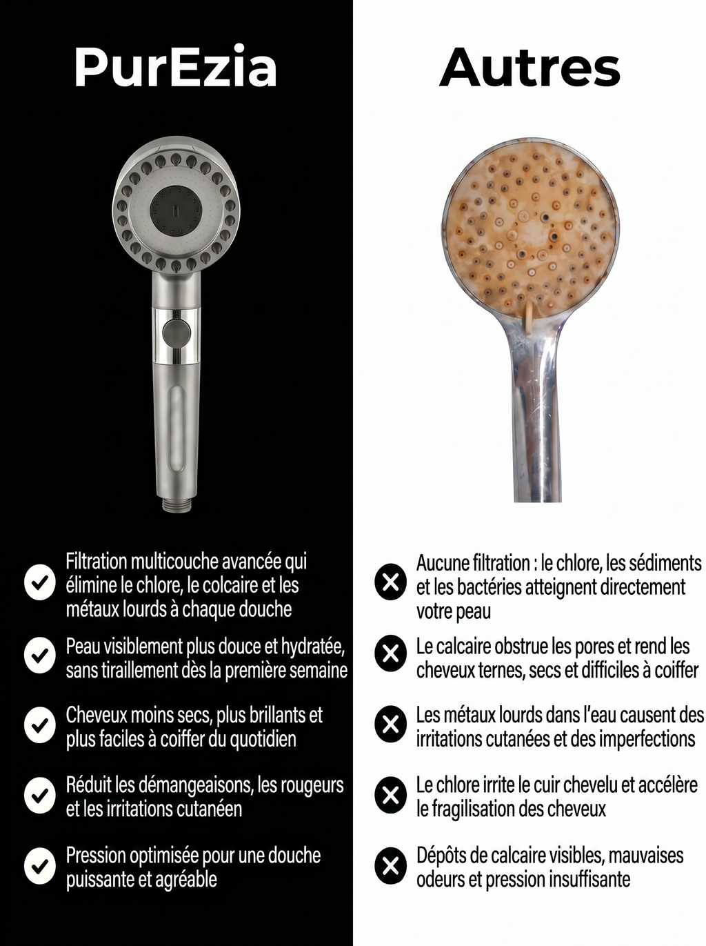 Le pommeau de douche filtrant™