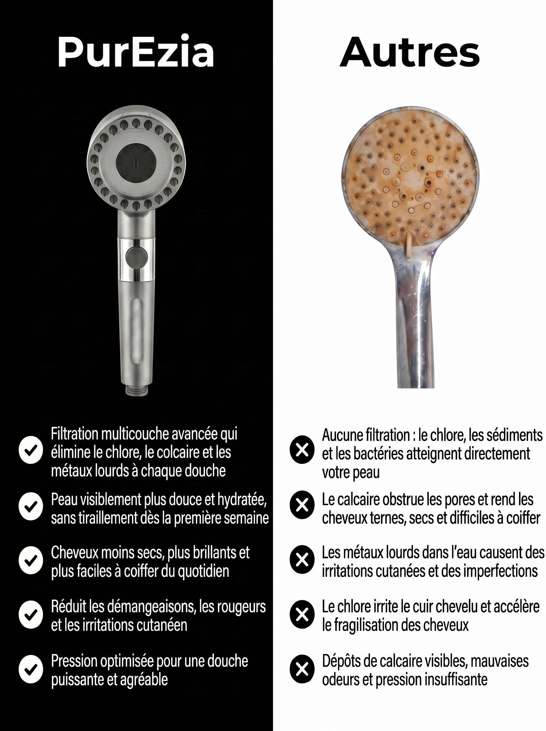 Le pommeau de douche filtrant™