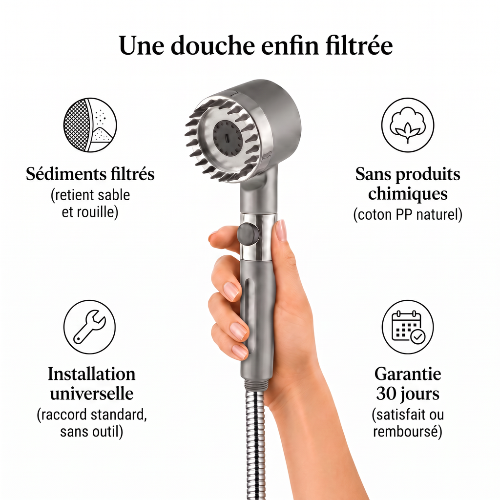 Le pommeau de douche filtrant™